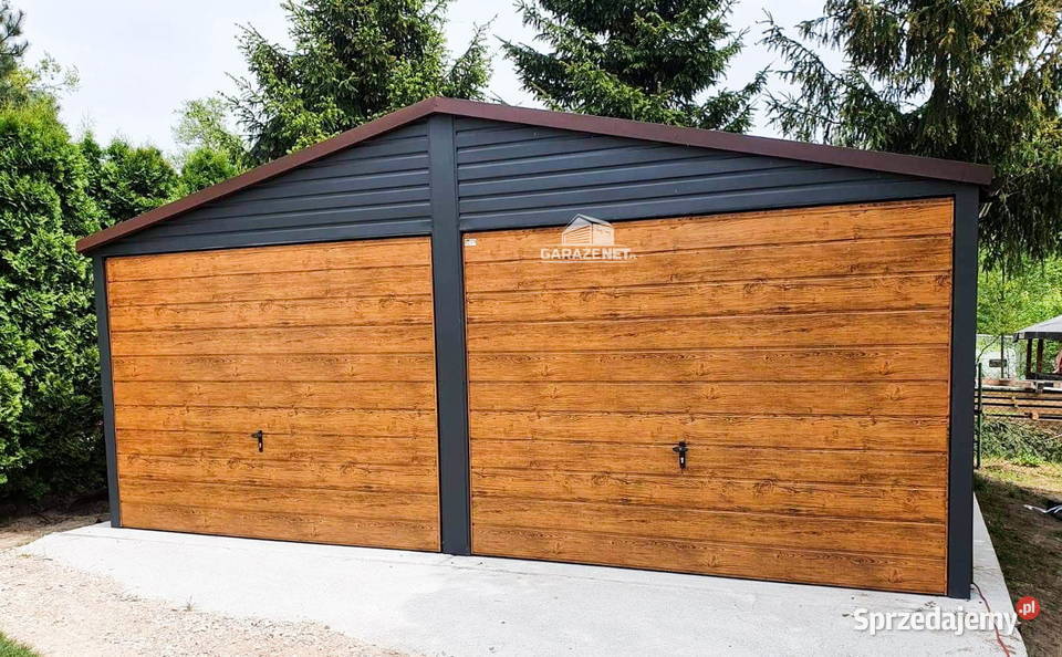 GARAŻ BLASZANY 6m x 55m DWUSPAD 2X BRAMA UCHYLNA Rzeszów