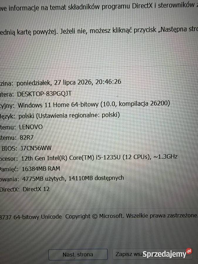 Laptop 2w1 Lenovo IdeaPad Flex 5 i5 12 gen 16GB Rawicz