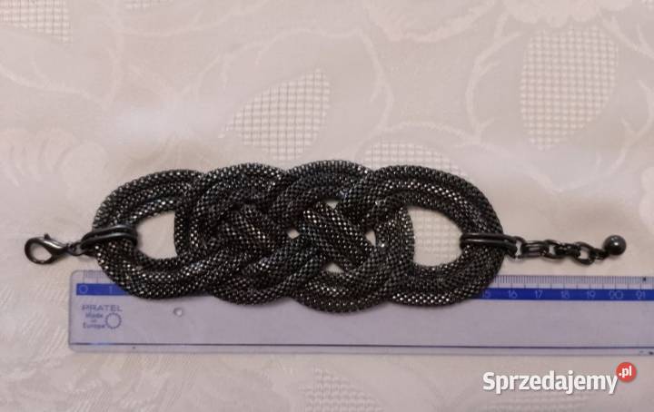 BRANSOLETKA metalowa pleciona szeroka regulowana wielkopolskie