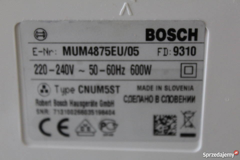 BOSCH MUM 4875EU05 OKAZJA śląskie Katowice