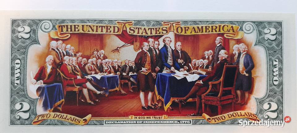 dwa dolary usa kolor Warszawa sprzedam