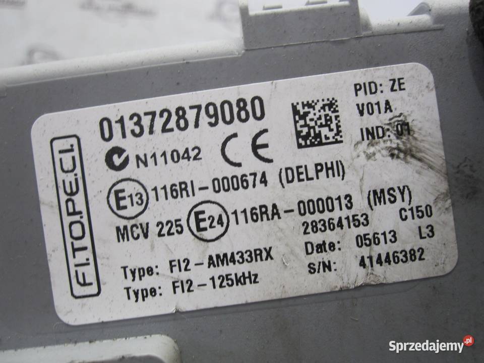 OPEL INSIGNIA A I 11r moduł BSI 01372879080 Skrzynki bezpieczników