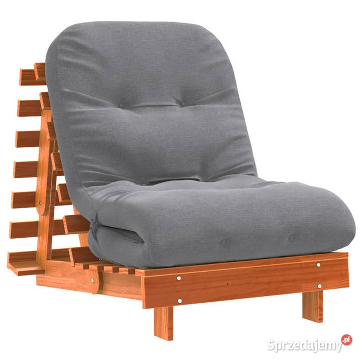 Sofa rozkładana futon z materacem woskowy brąz Warszawa
