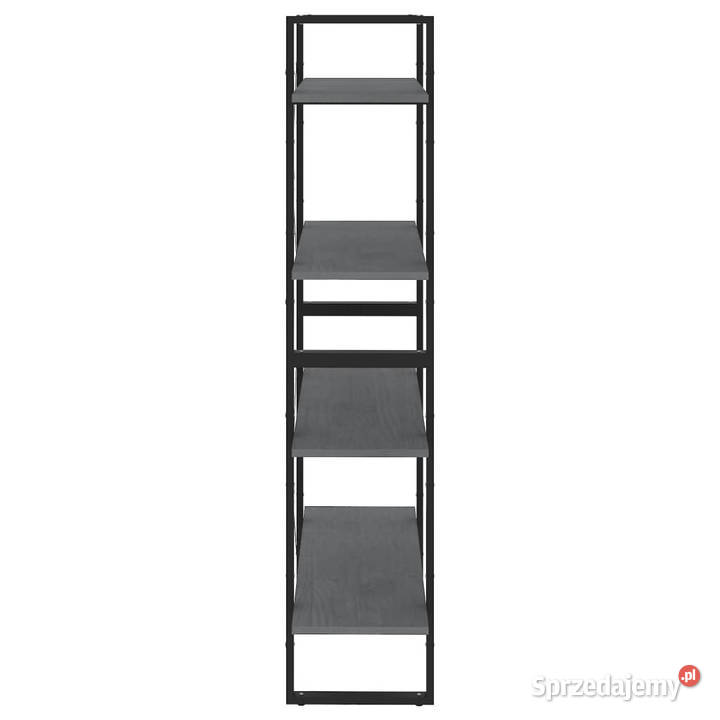 Regał na książki 4 półki szary 80x30x140 drewno mazowieckie Warszawa