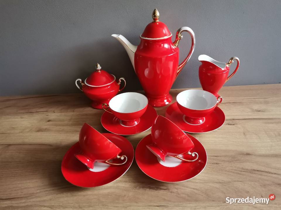 Stary serwis kawowy Giesche Empire porcelana Siemianowice Śląskie