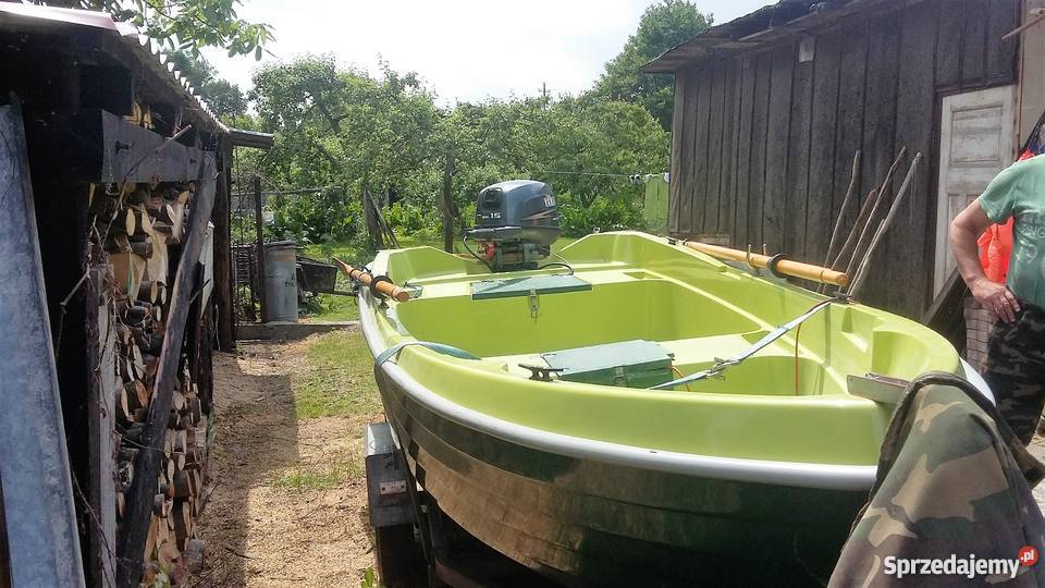 ŁÓDKA MICHAŁ Z SILNIKIEM YAMAHA 15 PRZYCZEPA