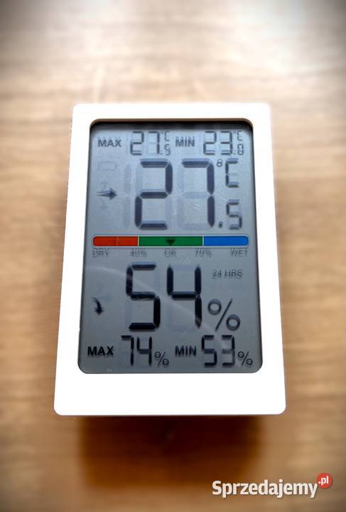 Termometr pokojowy i higrometr HD LCD Sansai