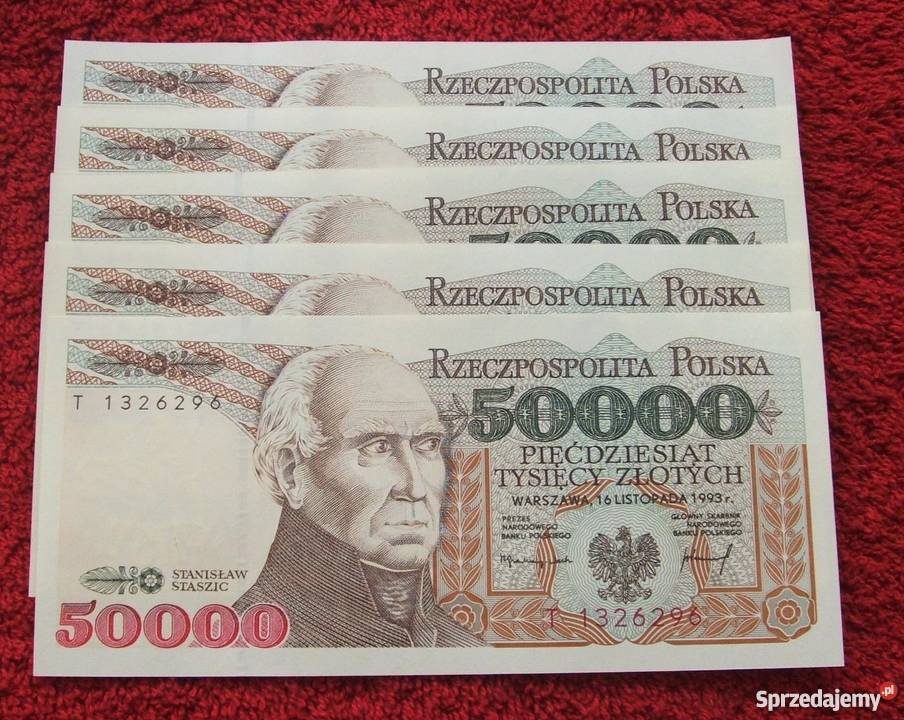 POLSKA PRL 50000 STANISŁAW STASZIC 2 Banknot UNC śląskie Katowice
