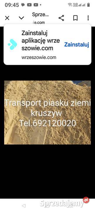 Piasek płuczka kopany kruszywa Rzeszw