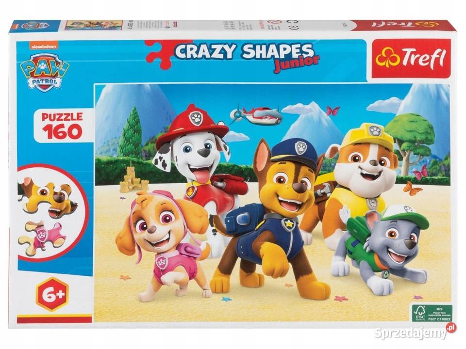 Puzzle 160 Psi Patrol Crazy Shapes Junior Trefl Szczecin