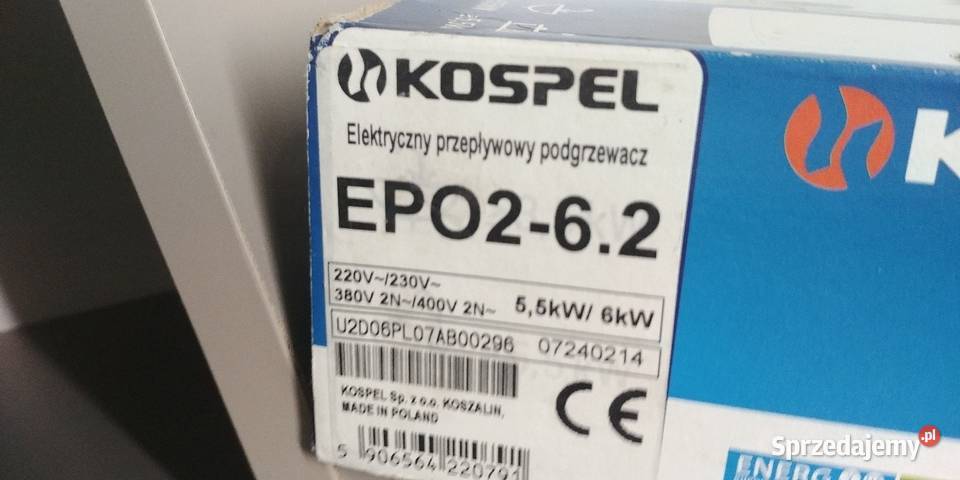 Przebiegowy Podgrzewacz Wody KOSPEL EPO263 sprzedam