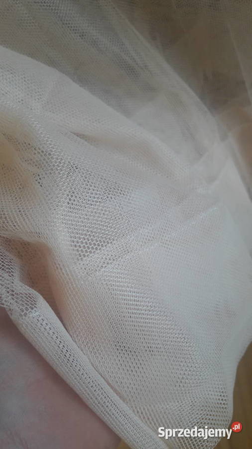 Tiulowa morelowa firanka gotowa szer 80 wys 245 Radom