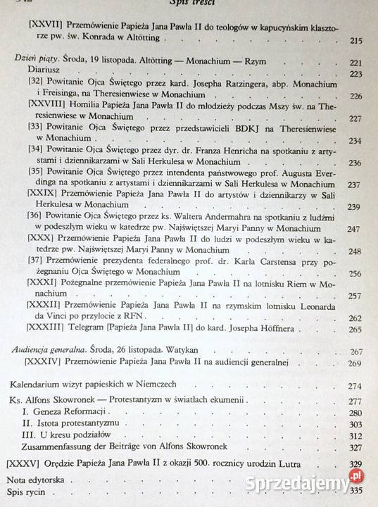Jan Paweł II w kraju reformacji Ks Alfons twarda z obwolutą lubelskie Chełm sprzedam