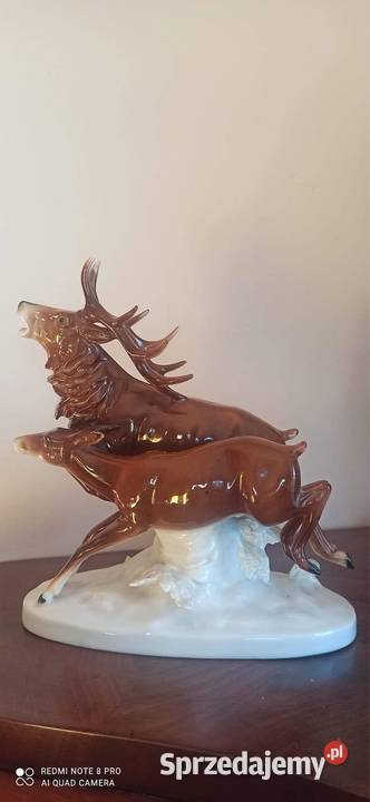 Figurka pary jelenie Carl Scheidig KG w Turyngii Gdańsk