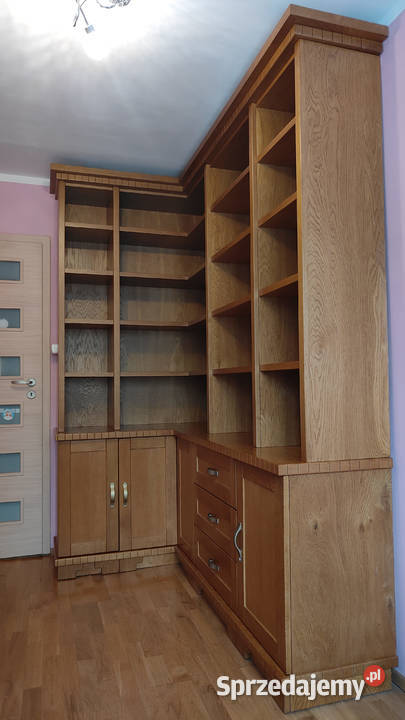 Mebel dębowy biblioteczka plus komoda Meble do salonu śląskie Dąbrowa Górnicza