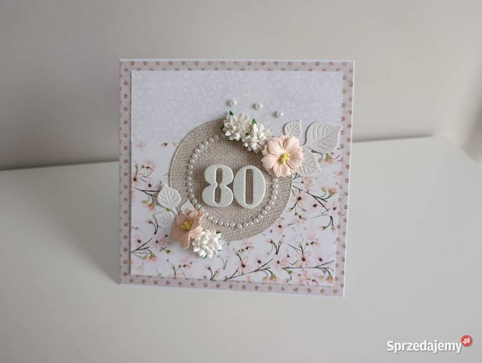 Elegancka Kartka ręcznie robiona urodzinowa Rękodzieło łódzkie Łódź sprzedam
