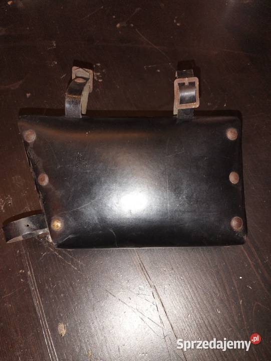 Stary niezbędniktorebka na rower skórzana