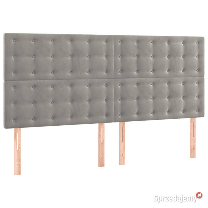 Zagłówek do łóżka z LED jasnoszary 180x5x118128 Ramy i stelaże Warszawa
