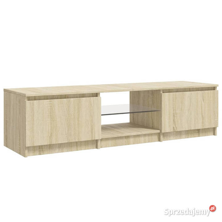 Szafka pod TV z LED dąb sonoma 140 x 40 x 355