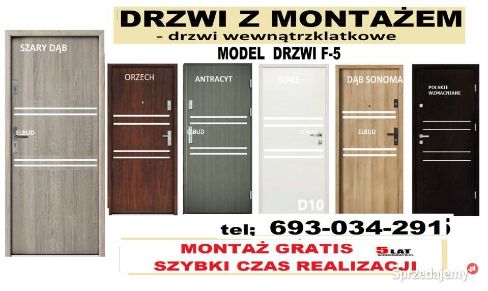 Tanie drzwi wejściowe AKUSTYCZNE ZEWNĘTRZNE z Tomaszów Mazowiecki sprzedam