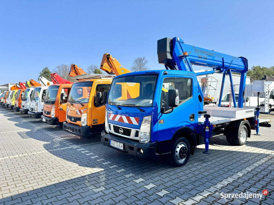 Nissan Cabstar Podnośnik Koszowy 22m RUTHMANN niebieski Nissan świętokrzyskie Widełki