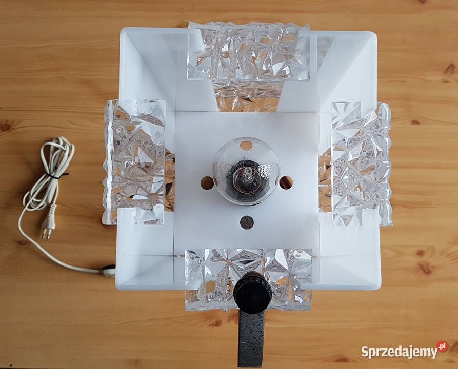 Stara lampa stołowa Polam Mysłakowice PRL Dąbrowa Górnicza