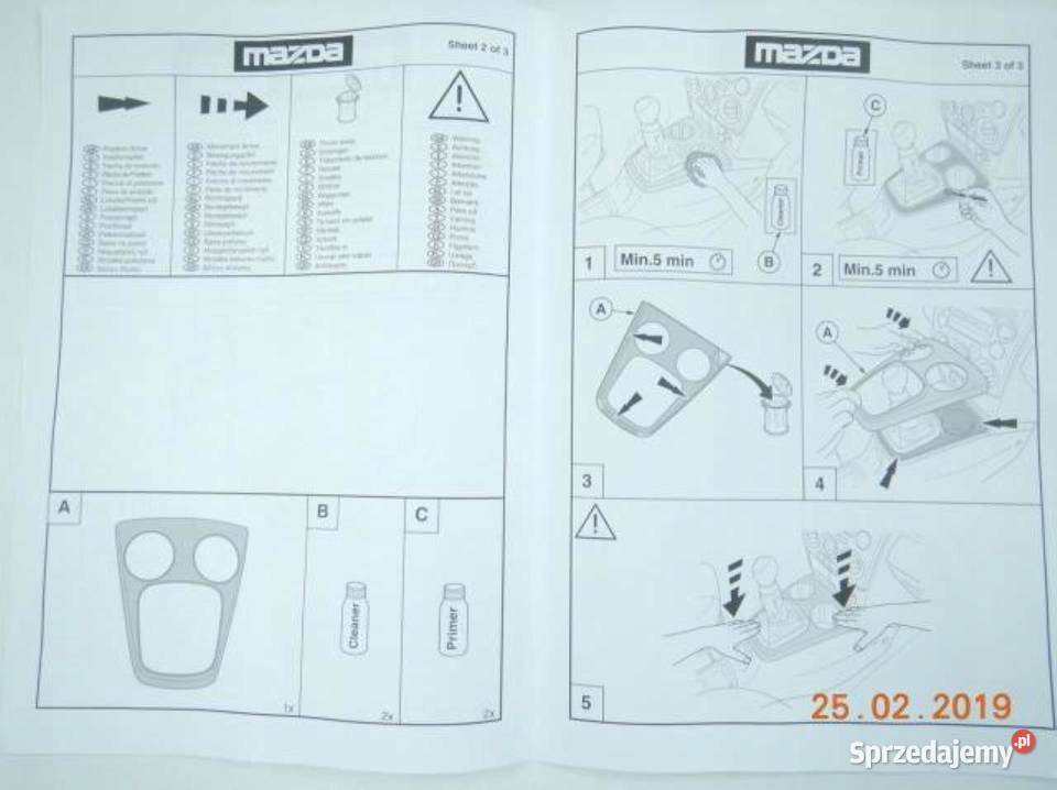 OSŁONA LISTWA NAKŁADKA PROGU MAZDA 2 DY 0307 osobowe Progi