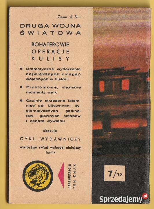 ŻÓŁTY TYGRYS TWARZ WILKOŁAKA 1972 miękka Łódź