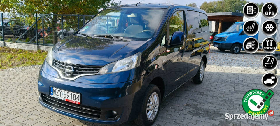 Nissan NV200 Evalia 7osób full 5l100 8kół wielofunkcyjna kierownica mazowieckie
