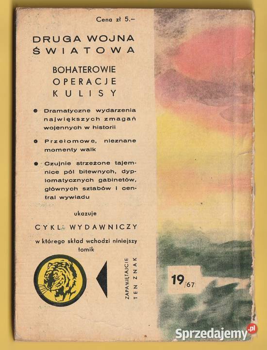 ŻÓŁTY TYGRYS 025 MELDUJE 1967 Łódź sprzedam
