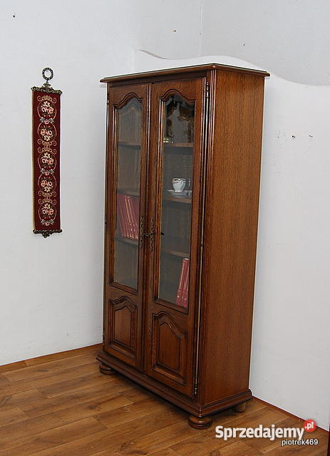 DĘBOWA BIBLIOTECZKA REGAŁ BIBLIOTEKA WITRYNA Świdnica sprzedam