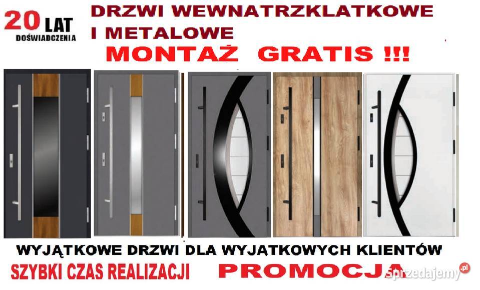 Drzwi metalowe i drewniane zewnętrznewejściowe Aleksandrów Łódzki