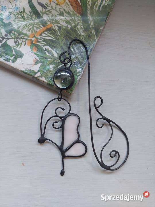 zakładka do książki motylek szampan witraż