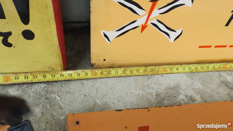 Stare tablice ostrzegawcze z prlu 4 Kolekcje Grodziczno