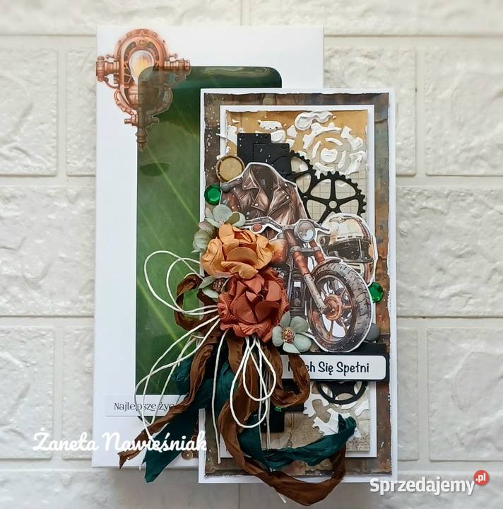 Kartka hand made urodziny mężczyzny małopolskie Mszana Dolna sprzedam