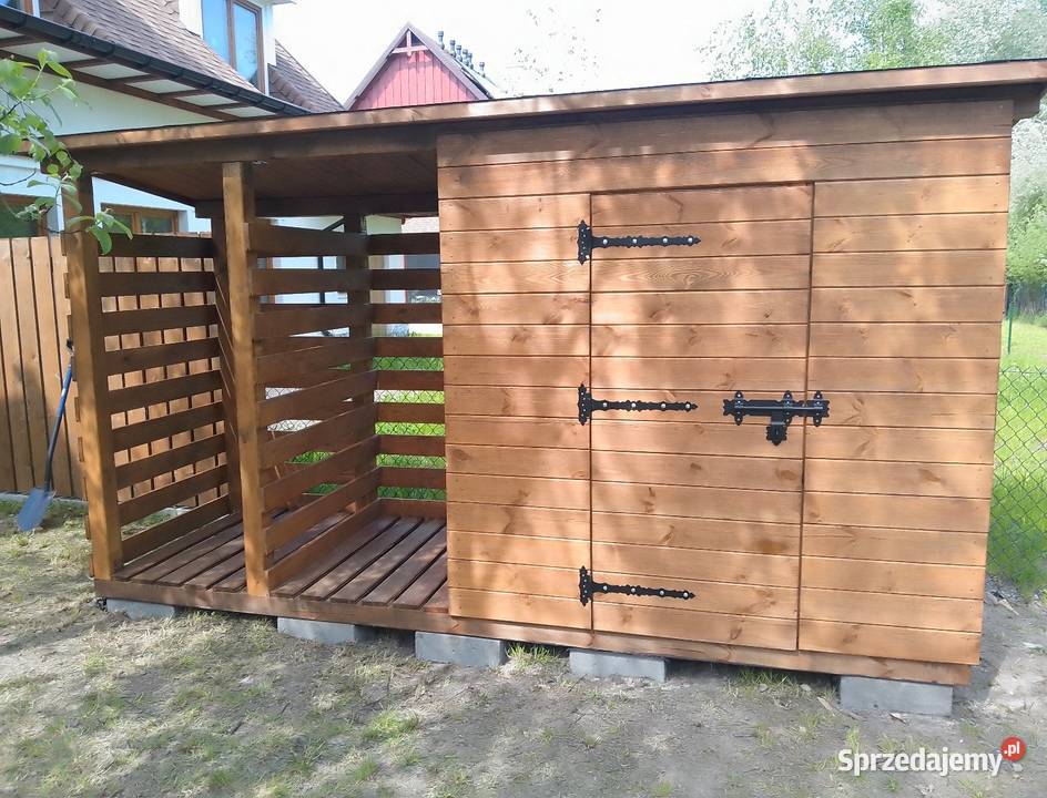 Drewutnia na drewno z pomieszczeniem Architektura ogrodowa wielkopolskie Poznań