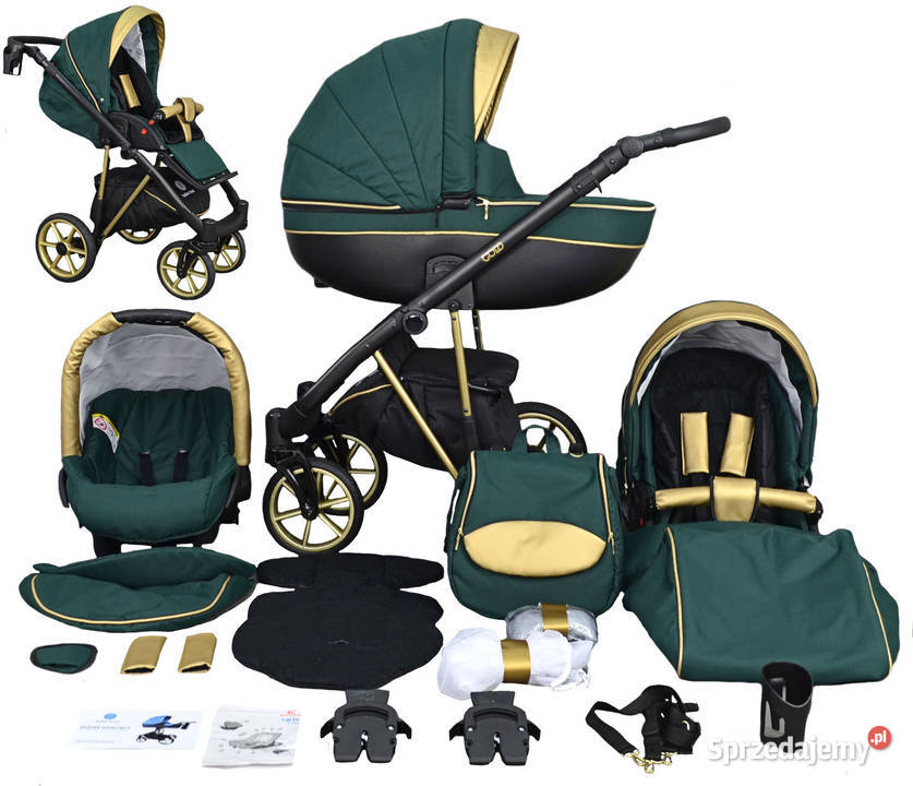 NOWY Złoty Wózek Dziecięcy Fabero Gold 3w1 Warszawa