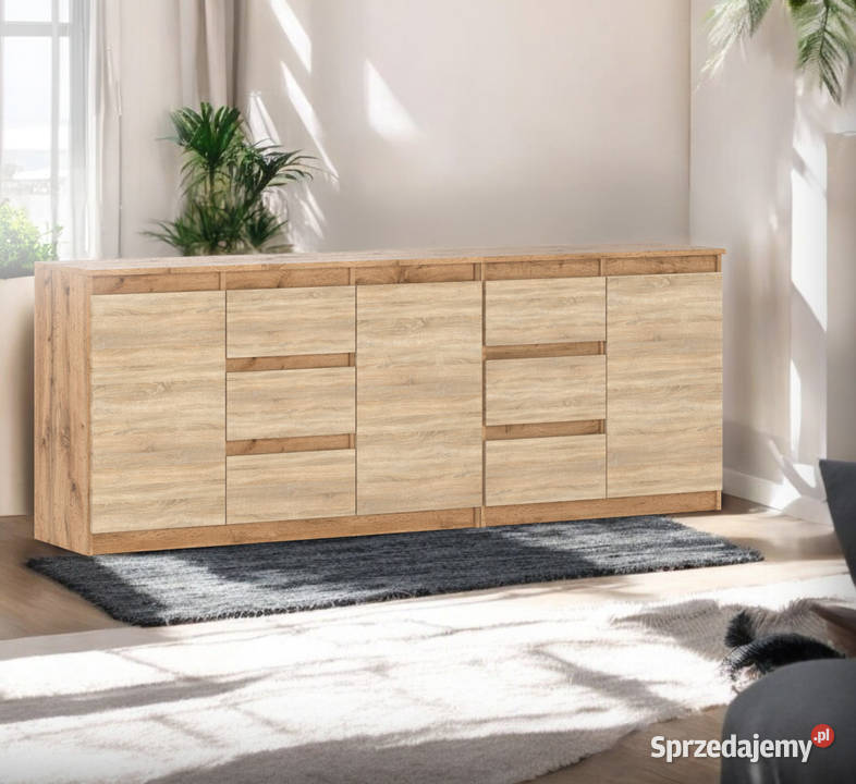 Komoda Pojemna Do Salonu Nowoczesna 6 Szuflad Elbląg