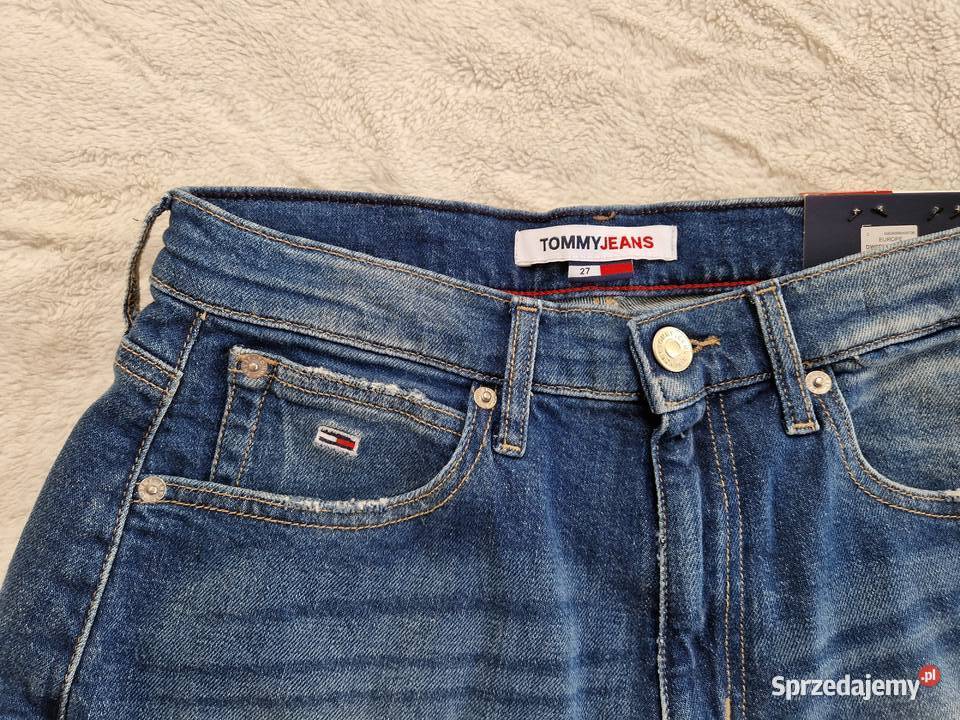 Nowe spodenki dżinsowe damskie Tommy Hilfiger Bibice