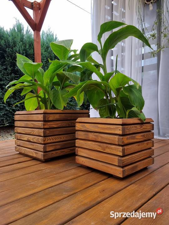 Zestaw 2 donic 3D donica drewniana ogrodowa sprzedam
