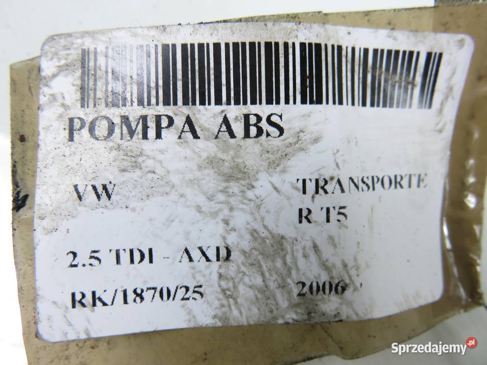 POMPA ABS VW TRANSPORTER T5 7H0907379G osobowe