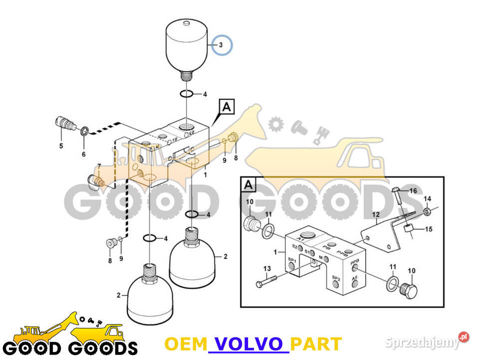 VOLVO AKUMULATOR GAZOWY 11173688 15187036 Władysławów