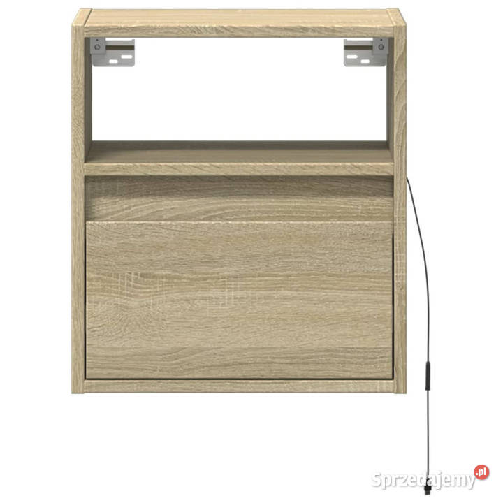 Ścienna szafka TV z LED dąb sonoma 41x31x45 Warszawa