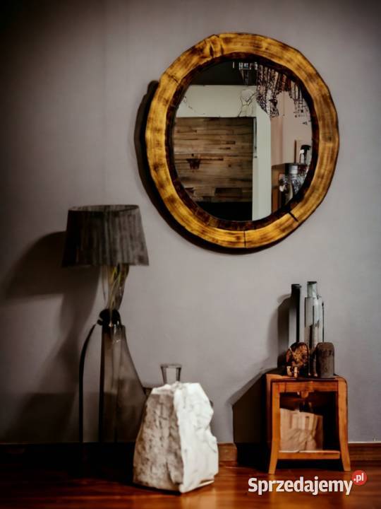 lustra okrągłe drewniane plaster pnia nowoczesna brązowy Rzeszów