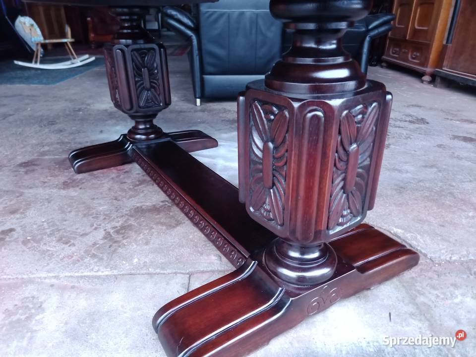 Duże biurko kompletne odnowione Dąb ciemny Kozy