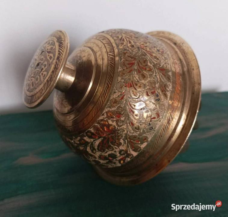 Stary mosiężny dzwonek orientalny Dzierżoniów