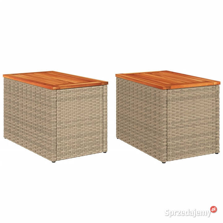 Stoliki ogrodowe 2 beżowe 55x34x37 WM366069 Warszawa