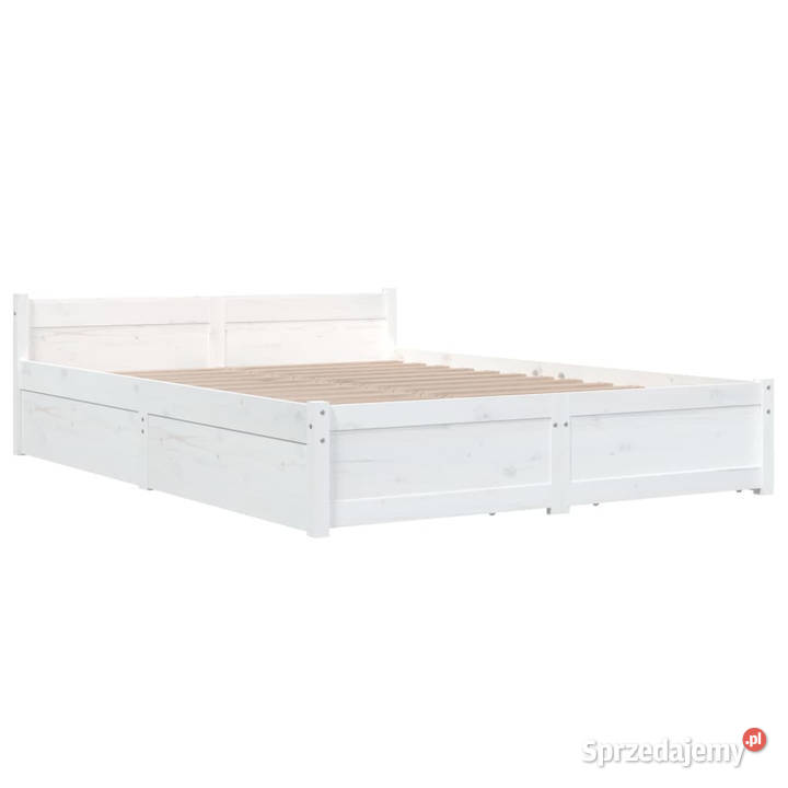 Rama łóżka z szufladami biała 160x200 WM3103570 Meble Warszawa