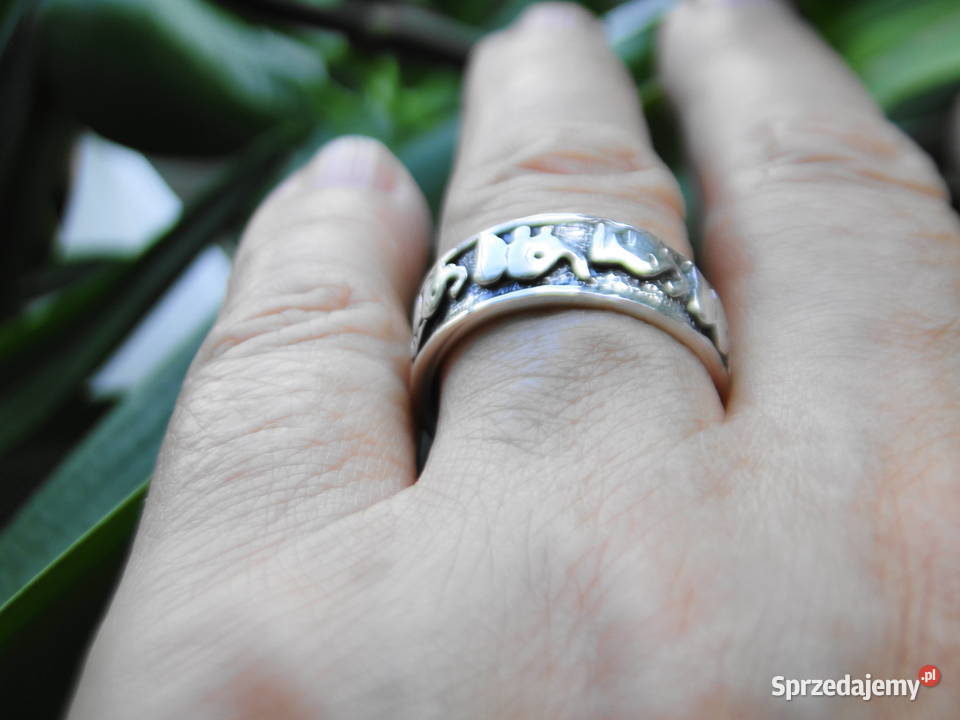 Solidny Pierścionekobrączka srebro 925