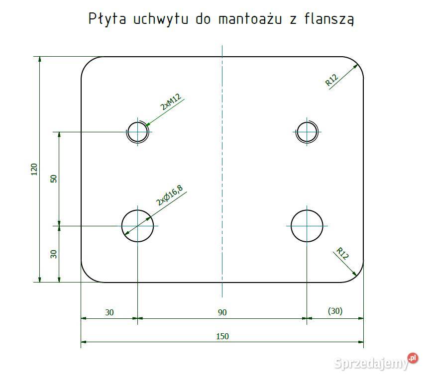Uchwyt nożycowy bagażnika rowerowego do busa Łańcut